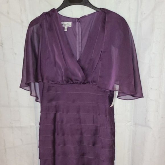 Lizzatti Capelet Cocktail Dress, Size 10 - Picture 2 of 7